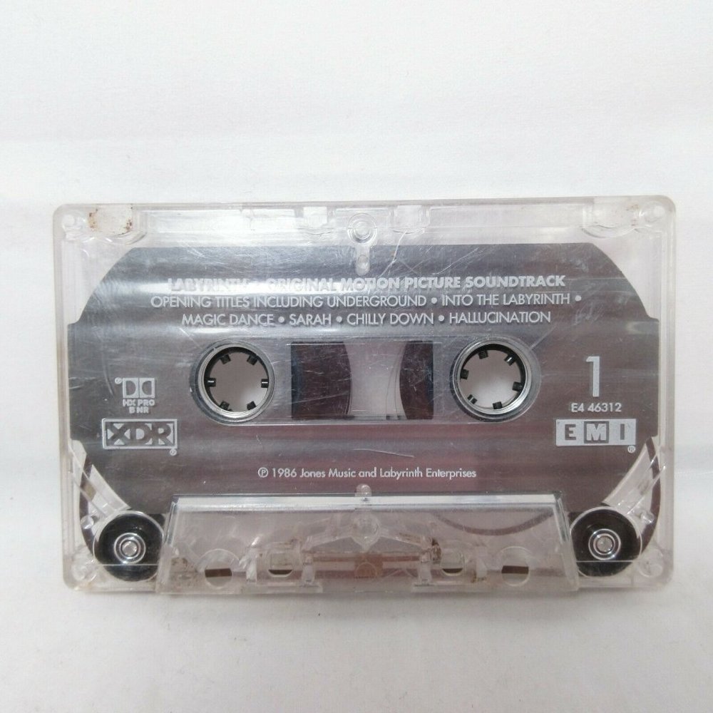 Labyrinth Original Motion Picture Soundtrack 1986 XDR EMI E4 46312 Cassette - Picture 9 of 9